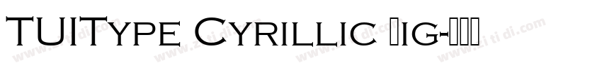 TUIType Cyrillic Lig字体转换